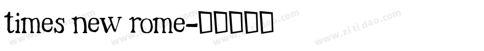 times new rome字体转换